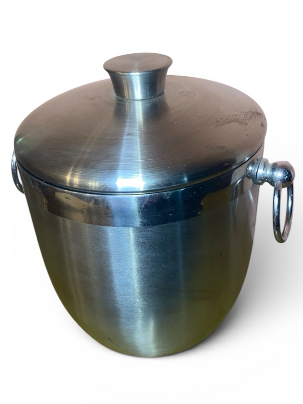 OGGI Stainless Steel Ice Bucket Bottle Chiller with Tongs Brushed Satin 7”x 7” - Picture 3 of 12